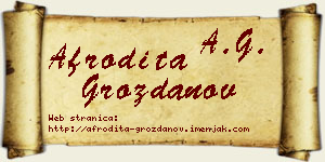 Afrodita Grozdanov vizit kartica